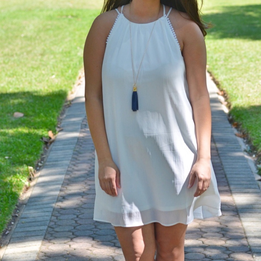 Very J- White Dress- Size Medium